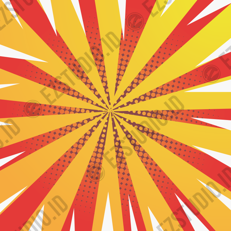 Comic orange abstract retro style background squre background vector PNG HD