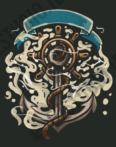 Anchor Ship Sailor T Shirt Design Ready to use - Image 2