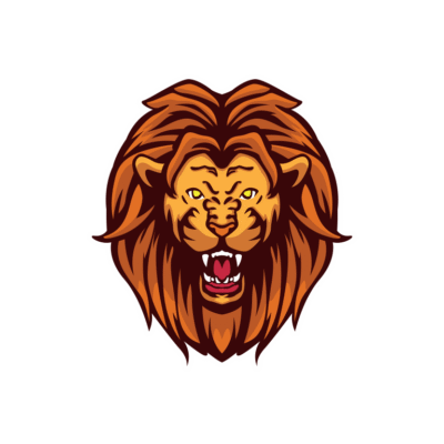 Lion head mascot logo esports sports or vector asset of head lion