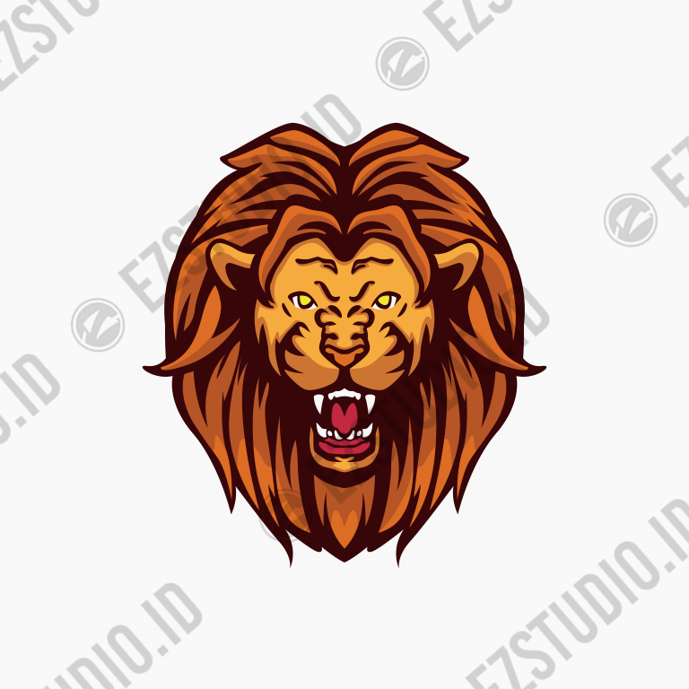 Lion head mascot logo esports sports or vector asset of head lion