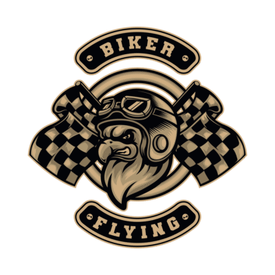 Bird Biker Emblem Logo Asset vector