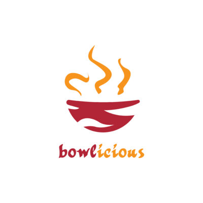 Bowlicious Bowl logo for restaurant and food vector