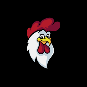 Chicken Head mascot logo template vector