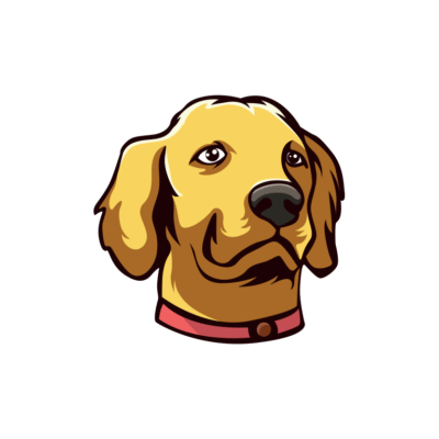 Golden Retriever Head vector mascot vector asset