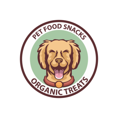 Dog Snack logo dog head mascot logo snack pet logo template circle logo