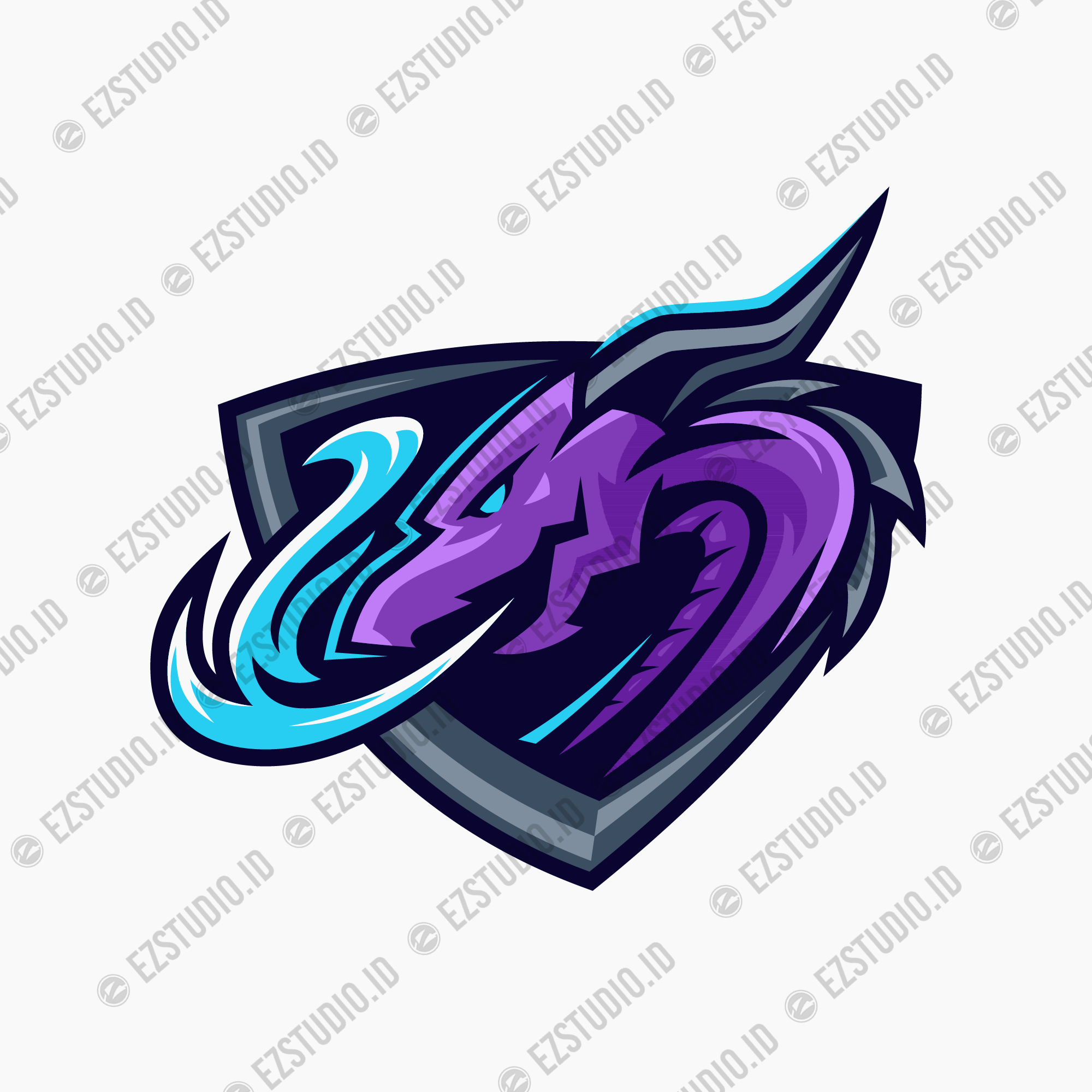 Dragon Mascot logo vector template