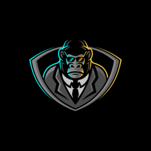 Gorilla mafia with shades glasses esports mascot logo