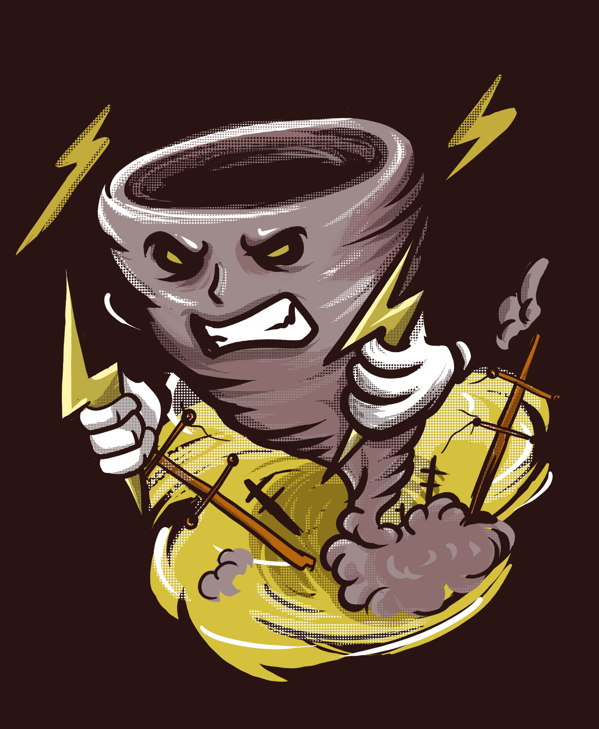 Angry Hurricane T shirt design ready to use - Image 2