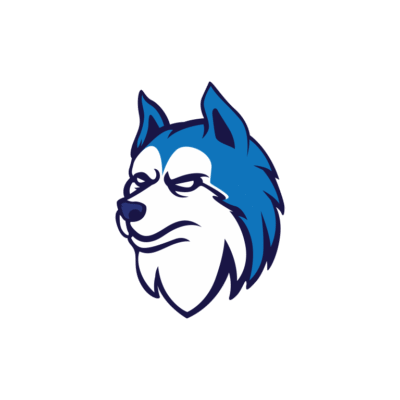 Husky head mascot logo vector template