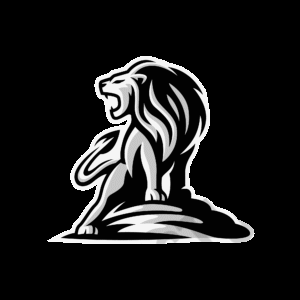 Lion Pose Roar mascot logo