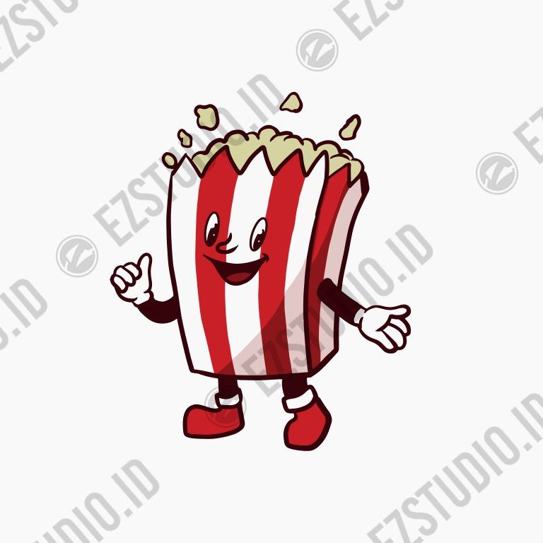 Pop Corn mascot vector asset mascot pose for popcorn pop corn costum