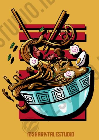 Ramen Wave T shirt Design ready to use - Image 2