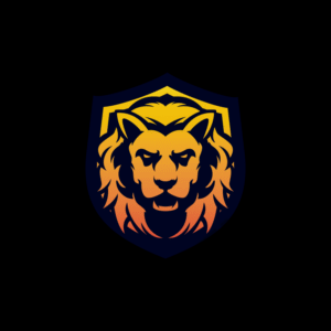 Shield lion luxury logo template
