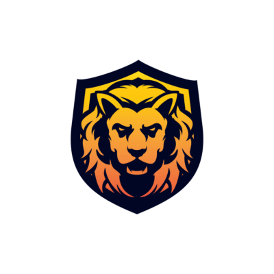 Shield lion luxury logo template
