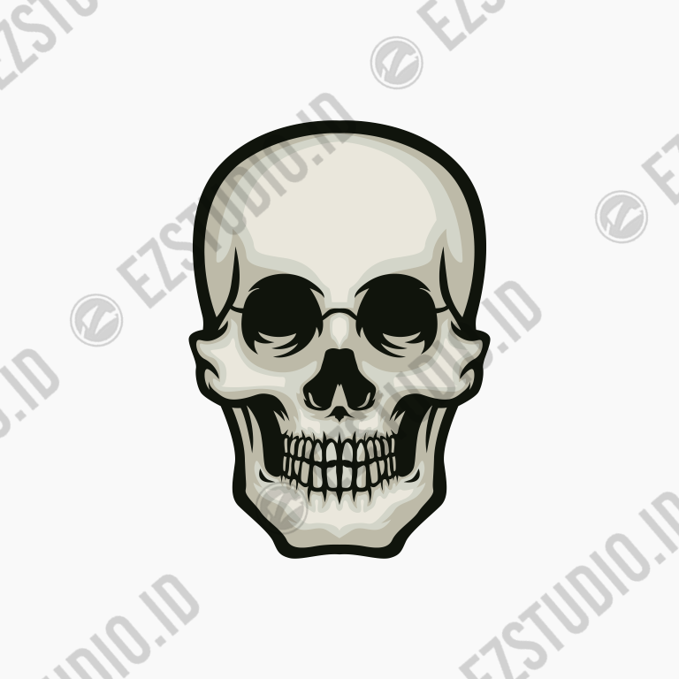 Skull head vector asset skeleton head horror head