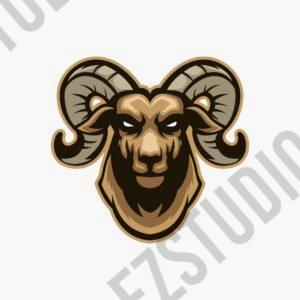 Goat Head Mascot Asset Vector