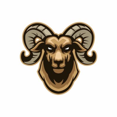Goat Head Mascot Asset Vector
