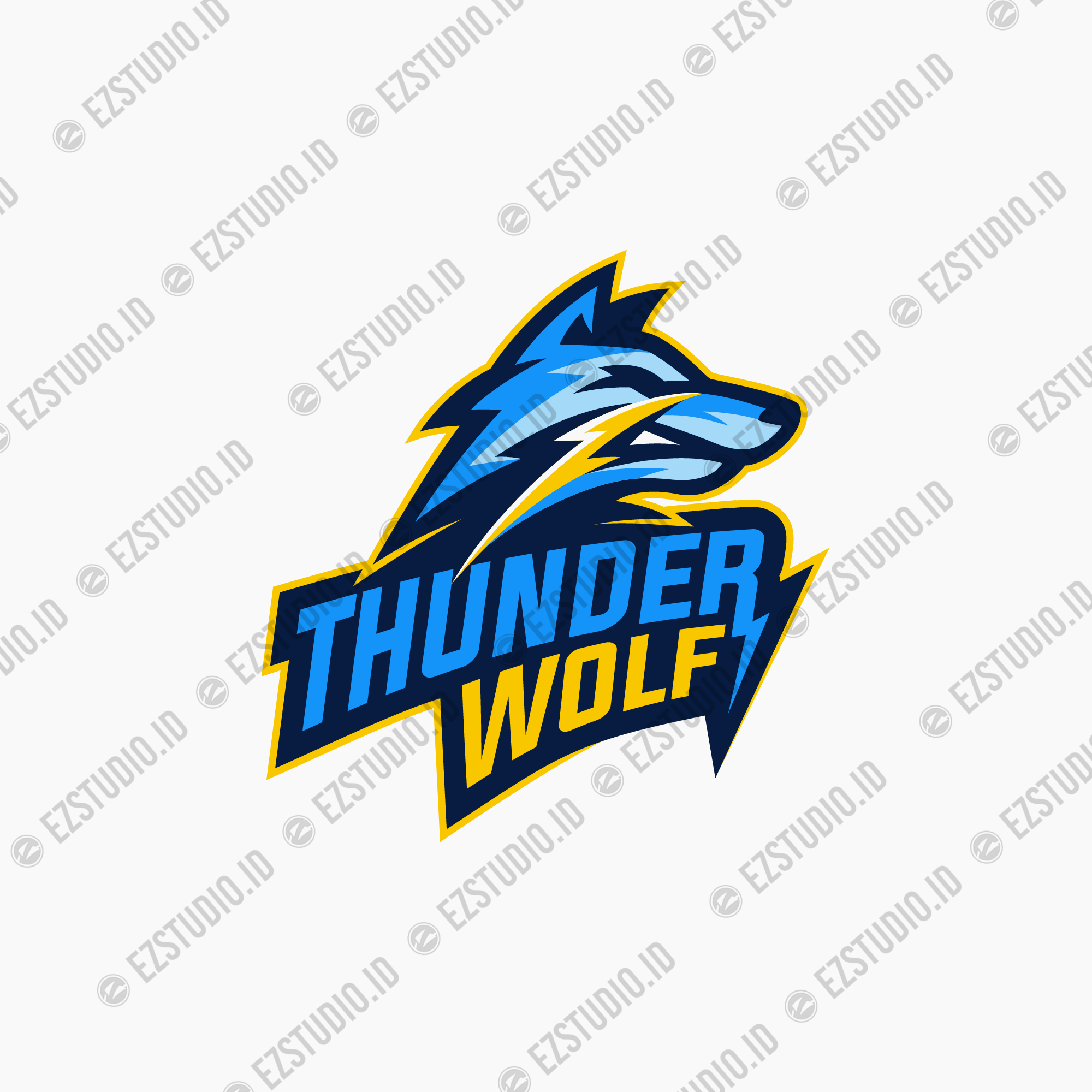 Wolf Head Mascot Logo esports
