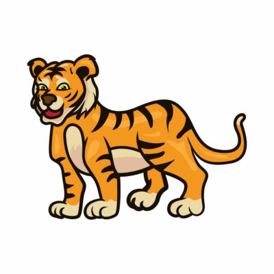 Tiger Animal Full Body Vector Asset