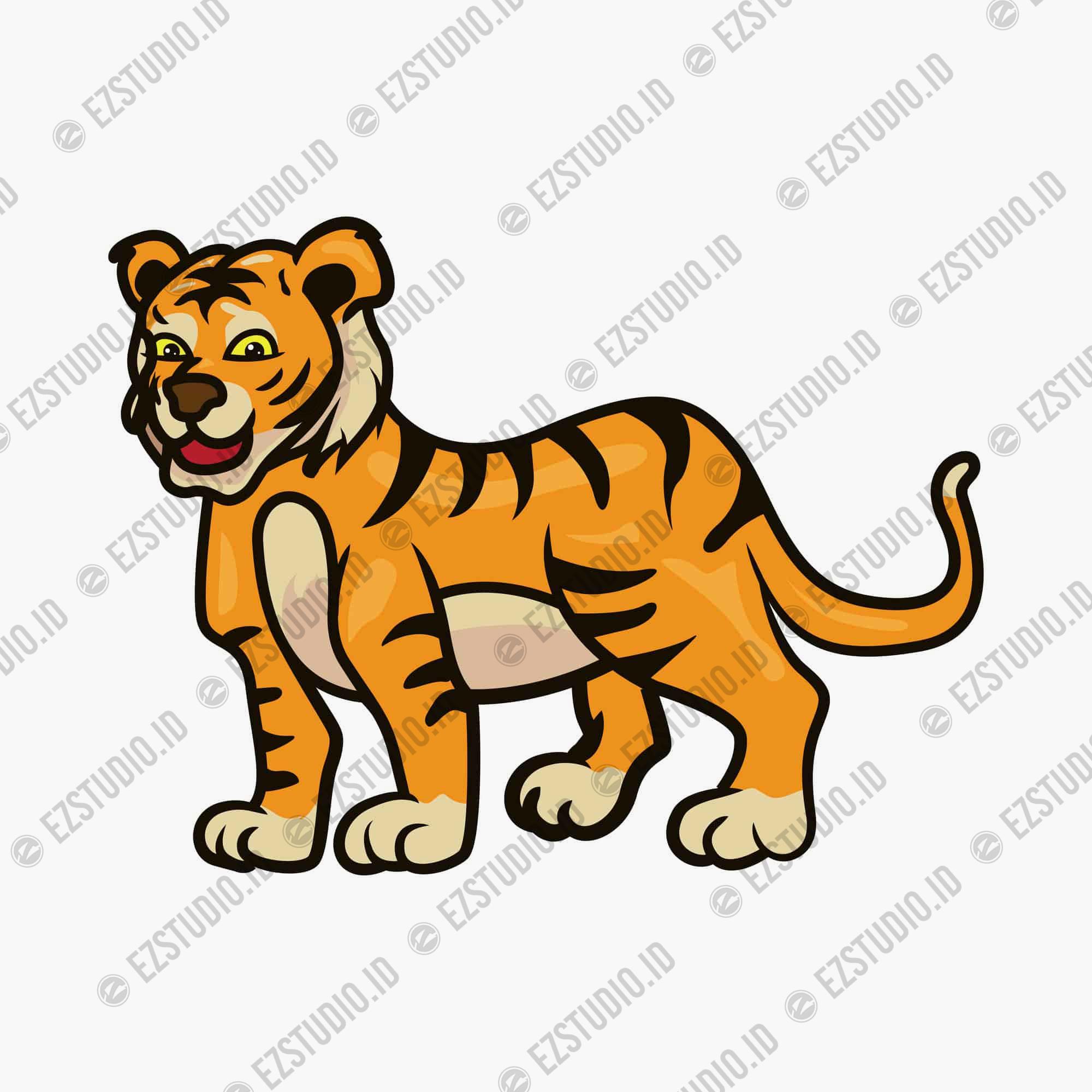 Tiger Animal Full Body Vector Asset