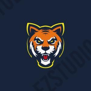Tiger Head Mascot Logo Asset vector