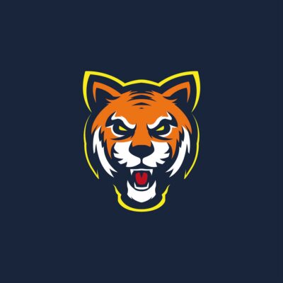 Tiger Head Mascot Logo Asset vector