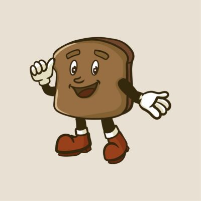 Toast Bread Mascot Asset vector