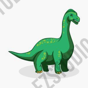 Brontosaurus dinosaurs vector asset