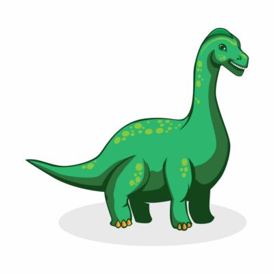 Brontosaurus dinosaurs vector asset