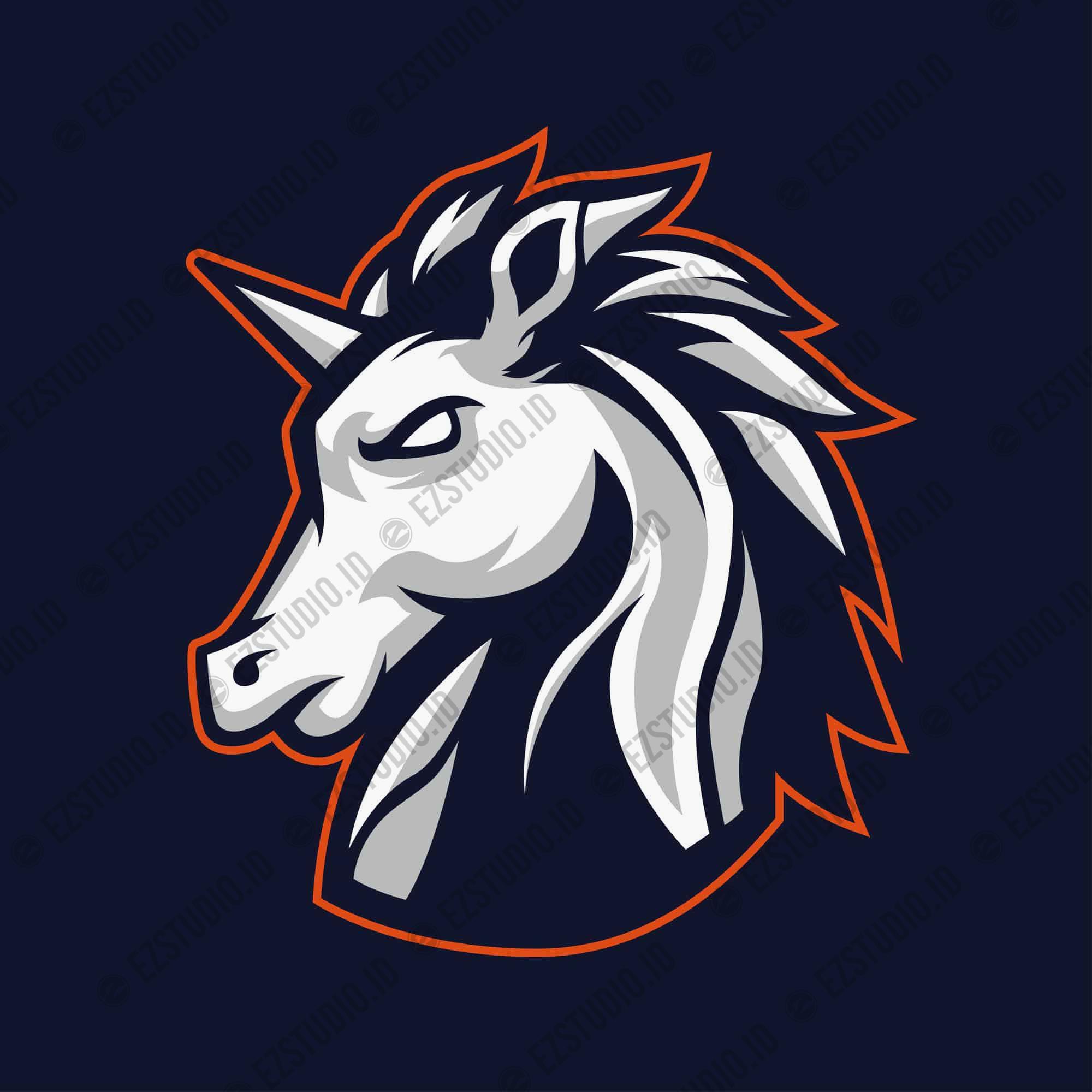 Unicorn Head Asset Sticker Vector