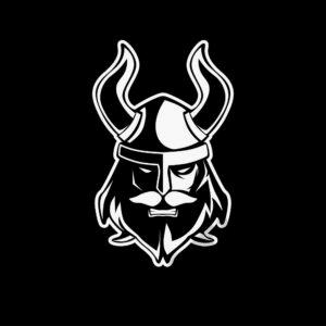 Viking Emblem head logo vector