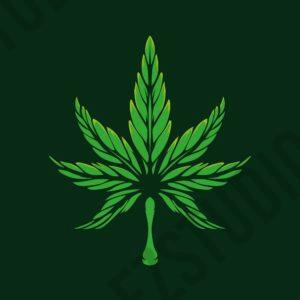 Marijuana Weed leaf asset vector