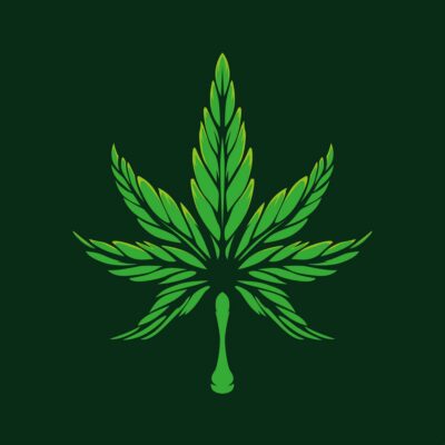 Marijuana Weed leaf asset vector