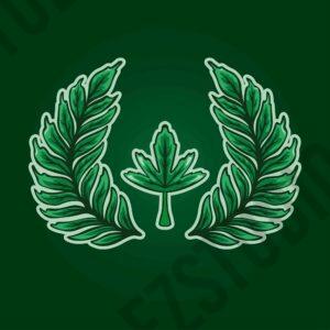 Weed Leaf wraith vector asset elements