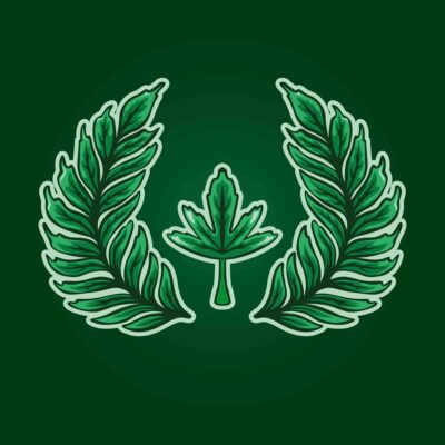 Weed Leaf wraith vector asset elements