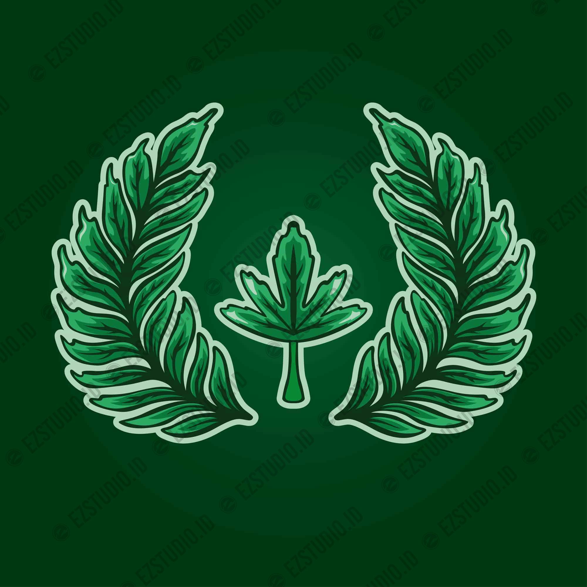 Weed Leaf wraith vector asset elements