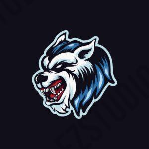 Head Wolf Mascot Logo Esports