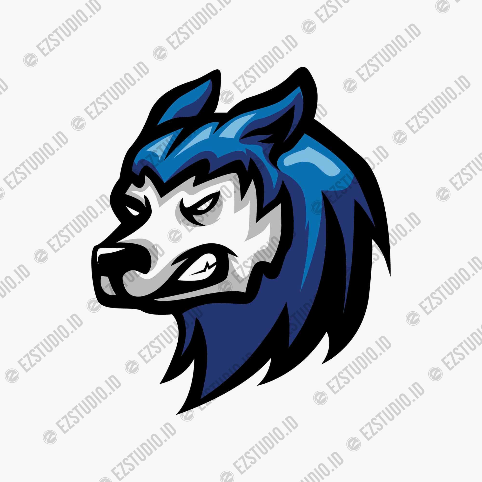 Wolf Head mascot logo vector