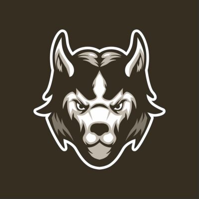 Wolf Head Mascot Illustration Logo
