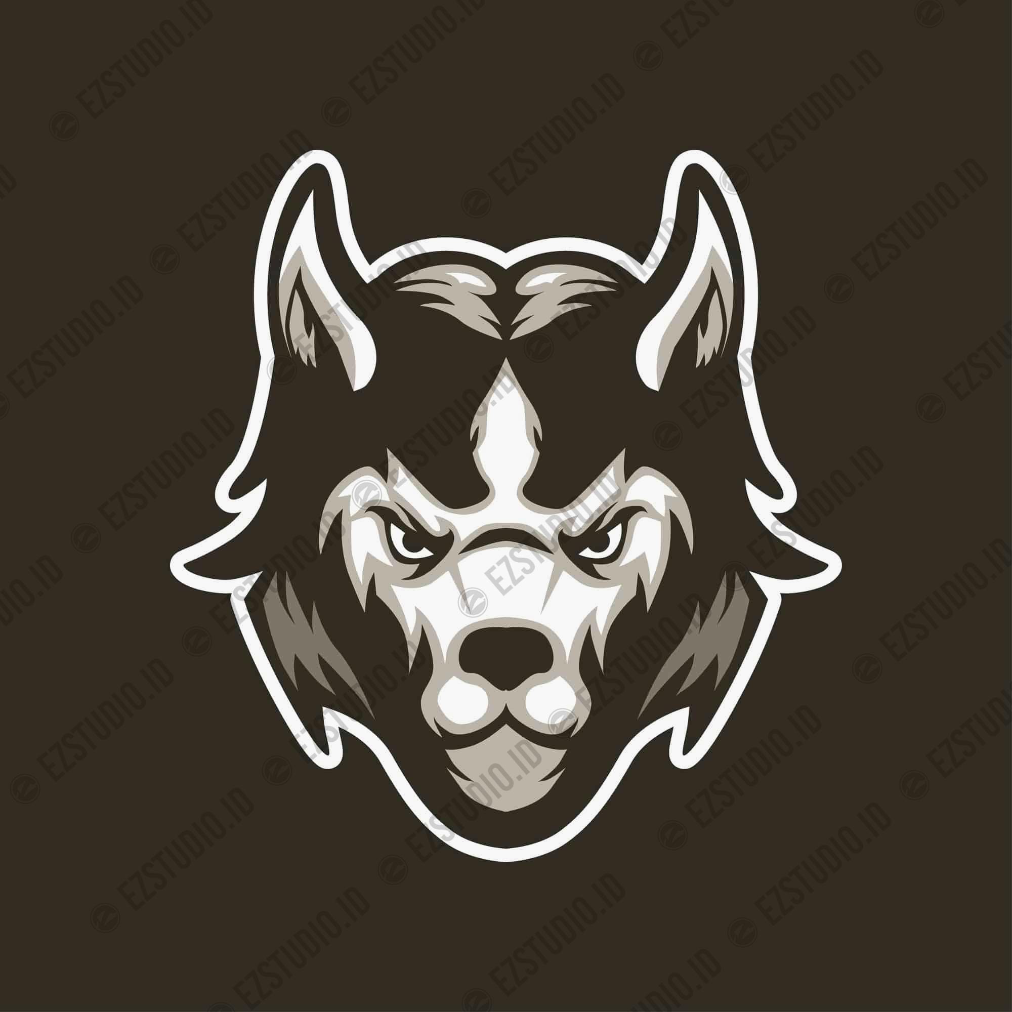 Wolf Head Mascot Illustration Logo