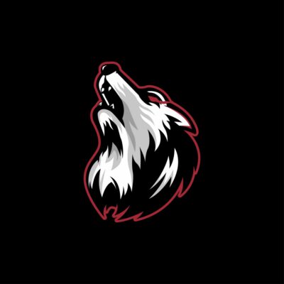 Howling Wolf Head mascot esports logo