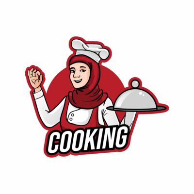 Hijab Chef Mascot Logo Vector Premade