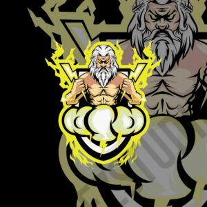 Zeus Mascot Logo Esports Guild Logo Sports Logo