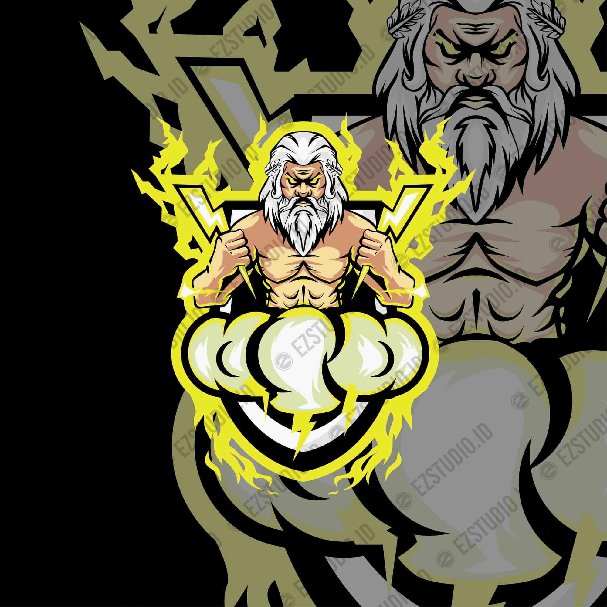 Zeus Mascot Logo Esports Guild Logo Sports Logo