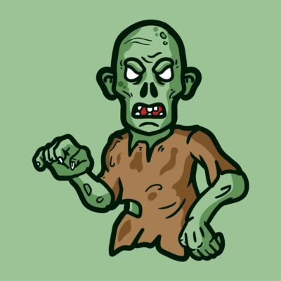 Zombie Half Body Asset Vector Illustration