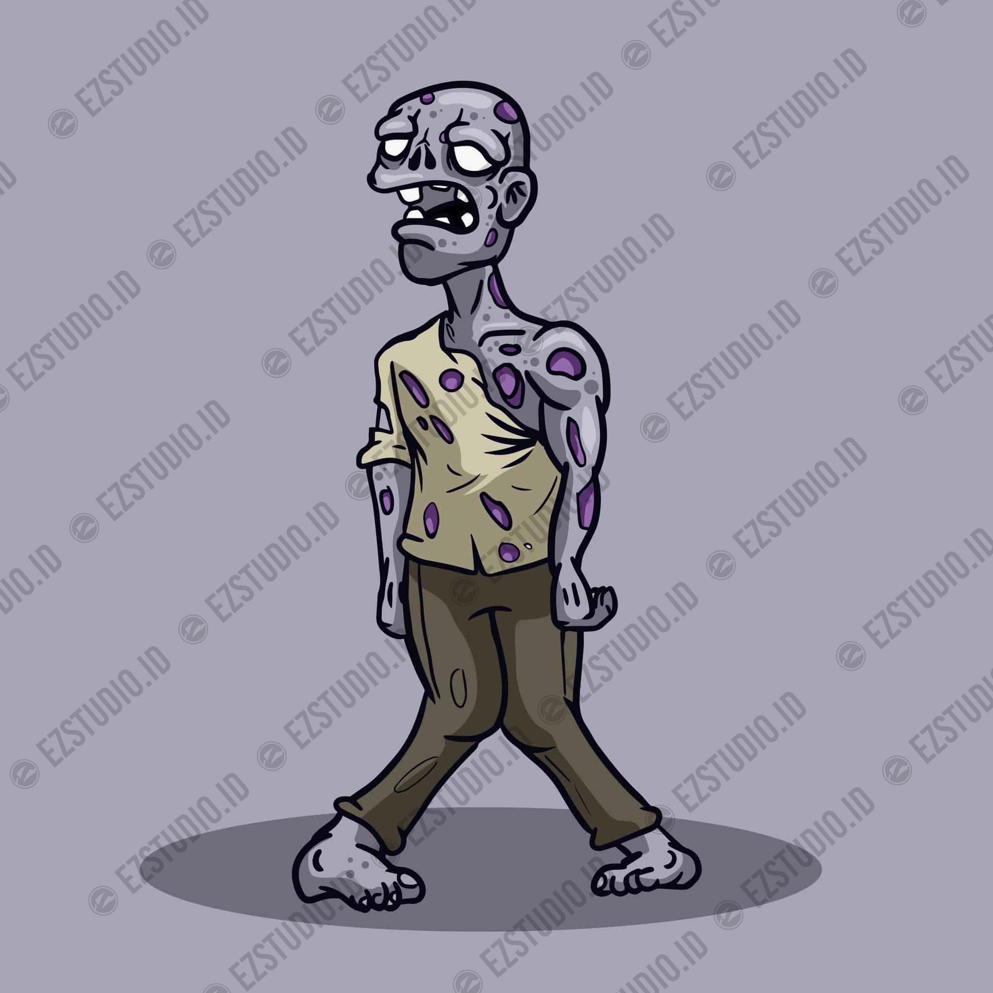 Zombie Figure Vector asset Illustration