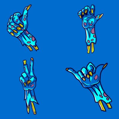 Zombie Hand Pose asset vector