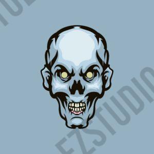 Zombie Head Mascot Vector