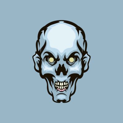 Zombie Head Mascot Vector