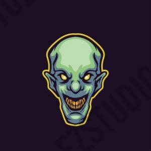 Zombie Monster Head Vector